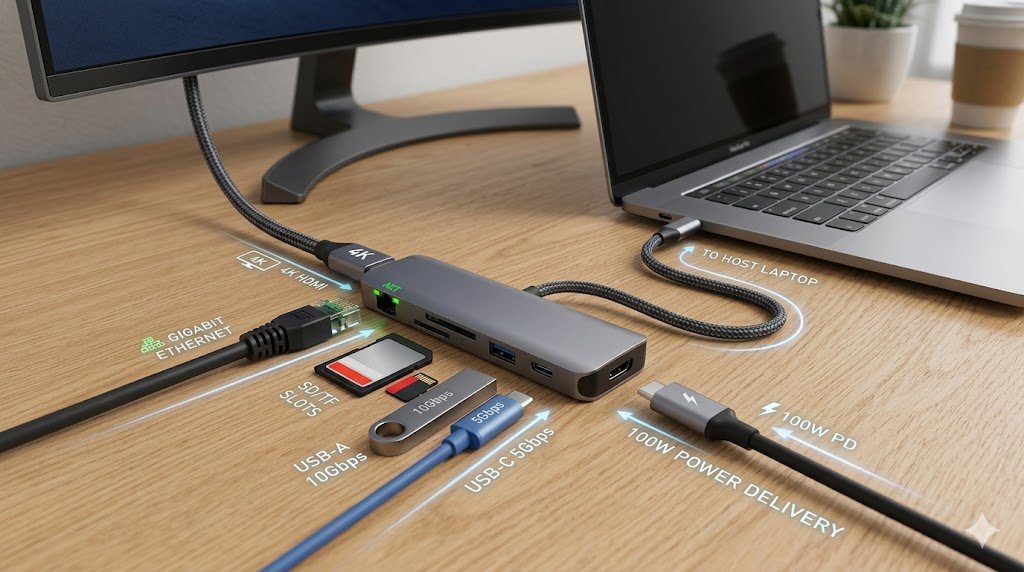 Best USB-C hubs for home office in 2026 - multiport adapters for remote work compared